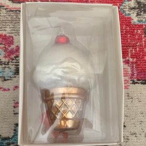 Department 56 Gold and Red Ice Cream Ornament
